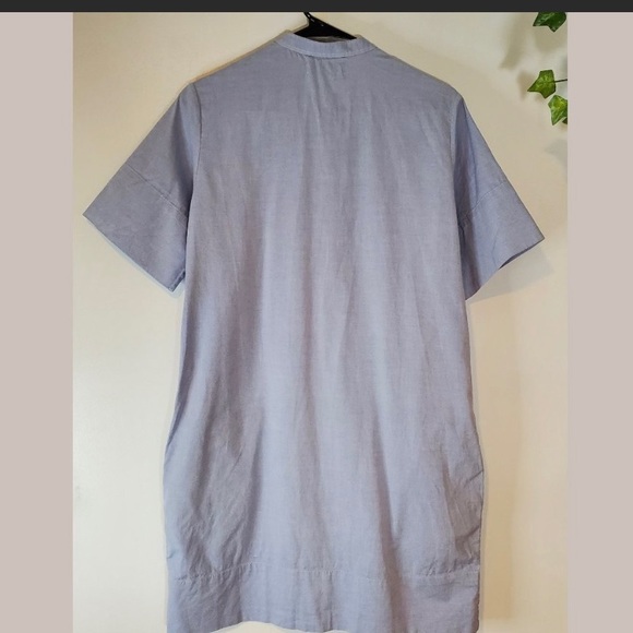 Everlane Collarless Tunic ShirtDress Blue Size 4 - Picture 4 of 8